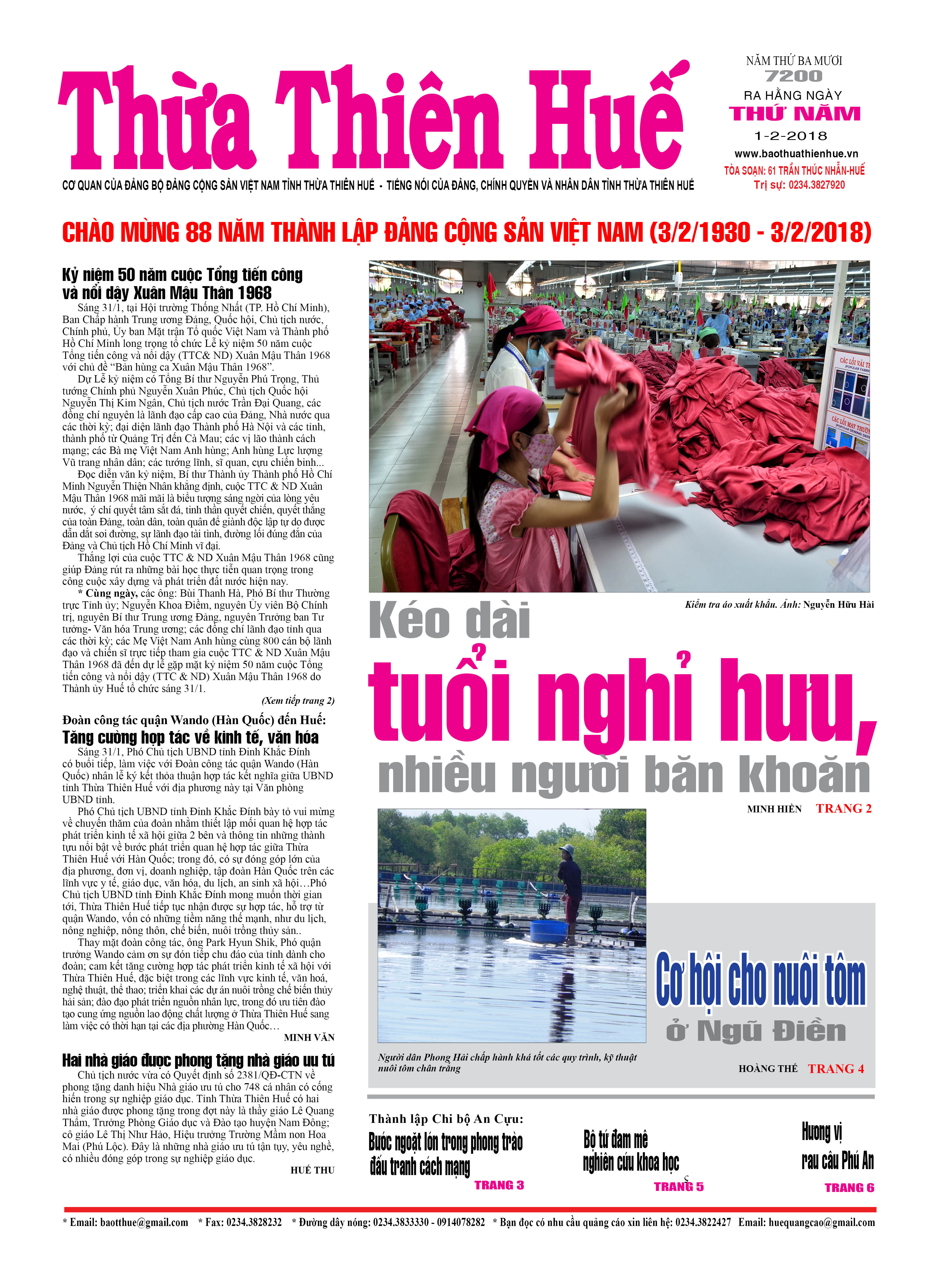 Thứ năm, 01/02/2018