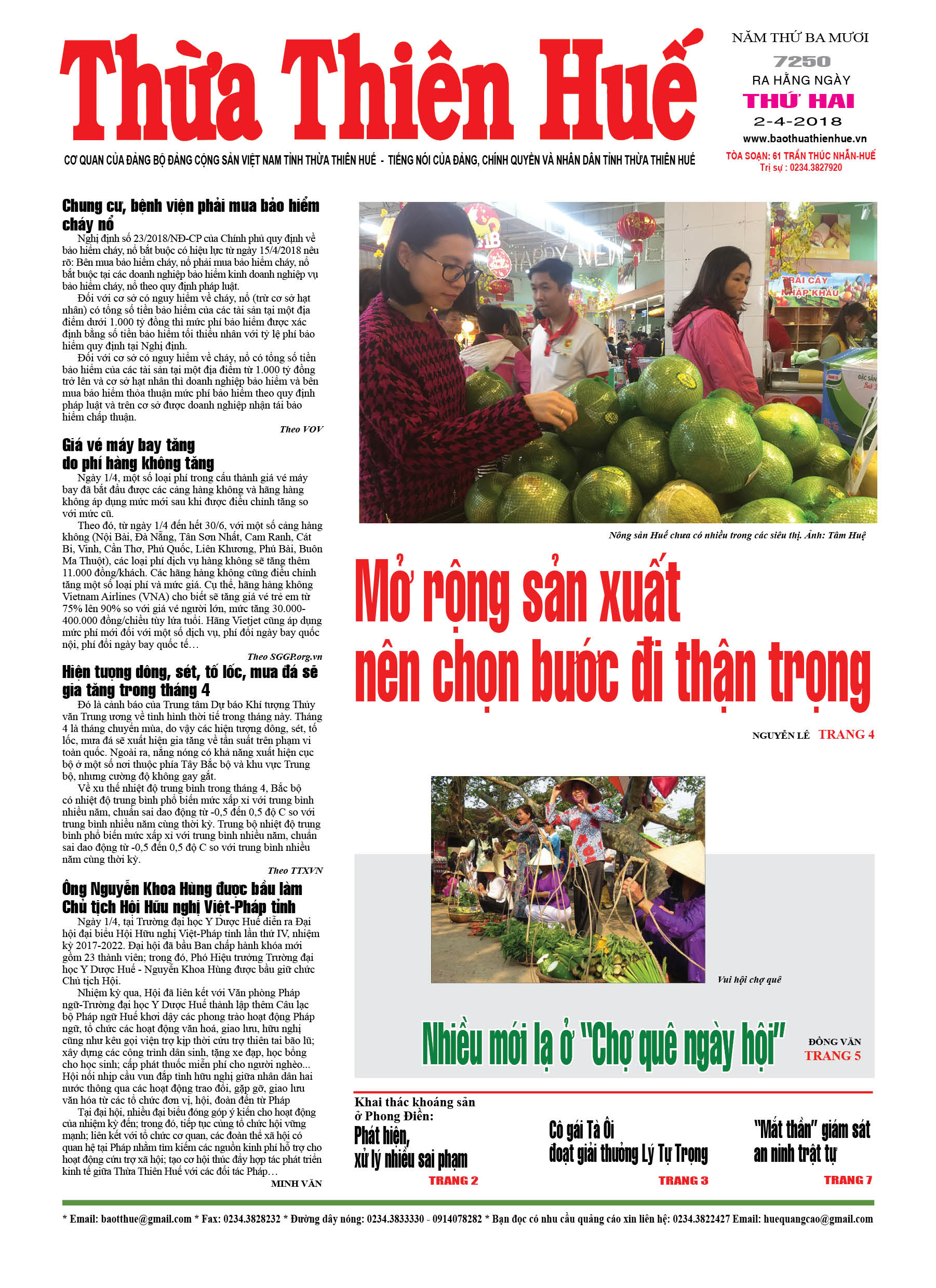 Thứ hai, 02/4/2018