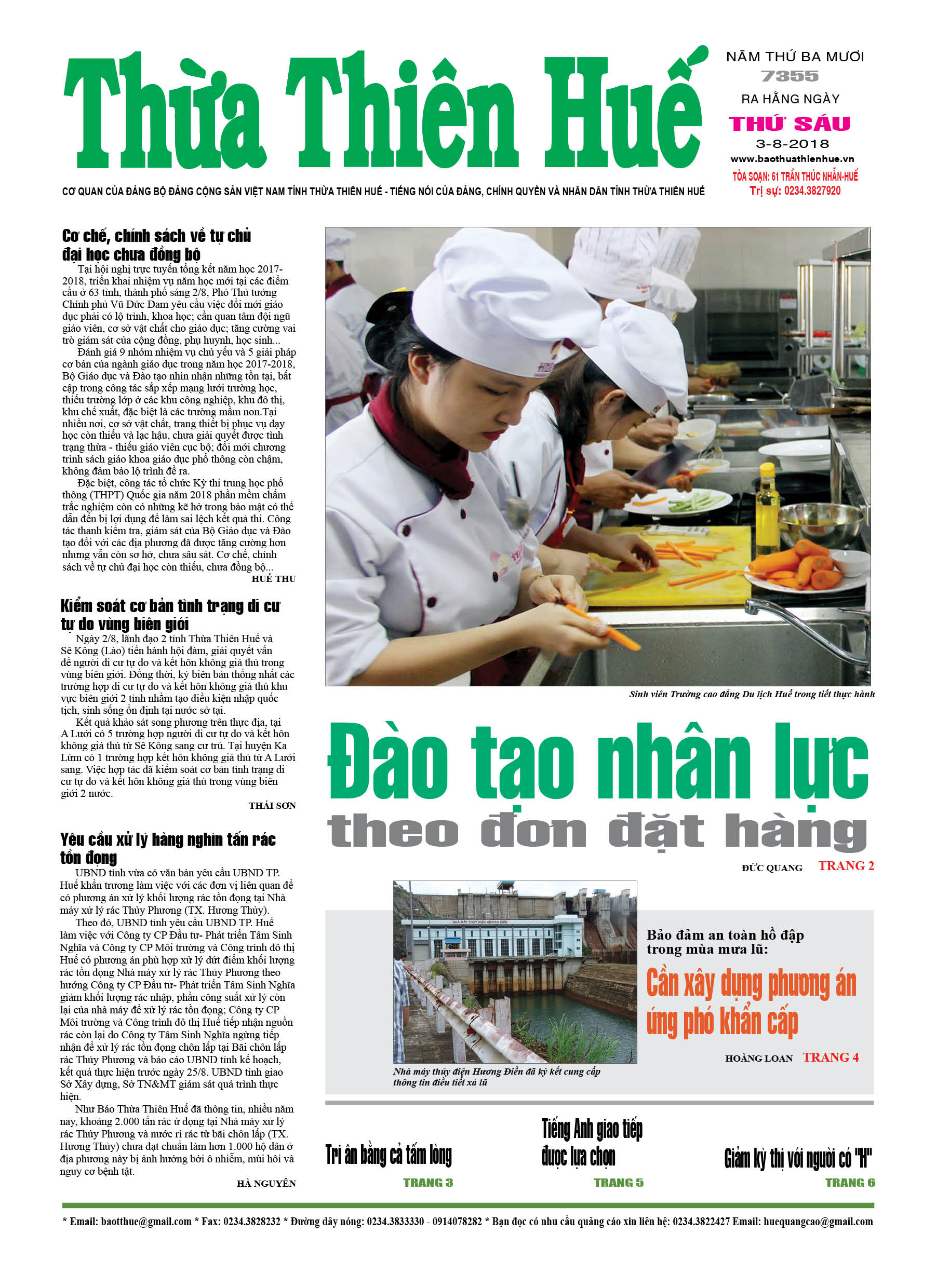 Thứ sáu, 03/8/2018