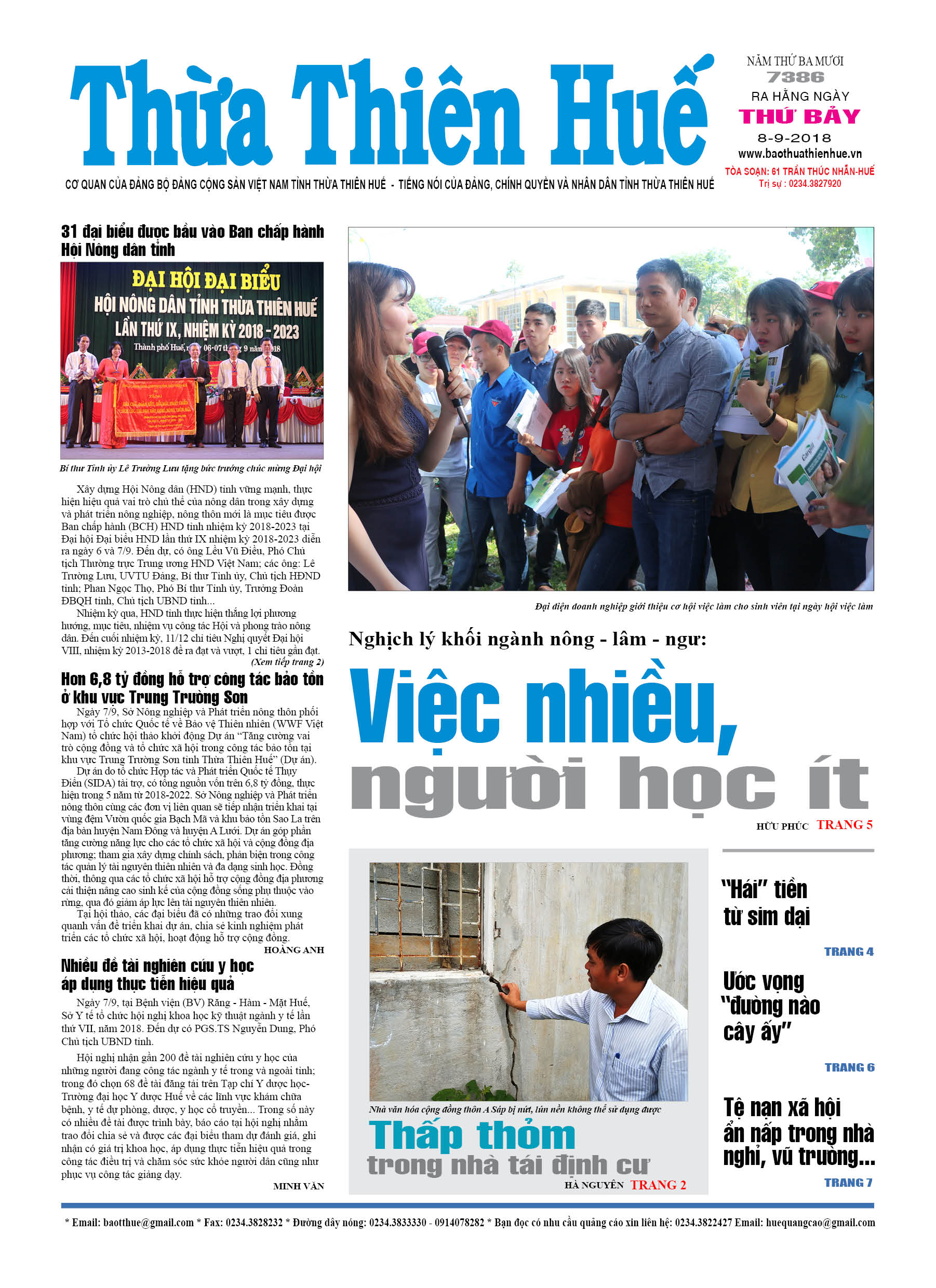 Thứ bảy, 08/9/2018