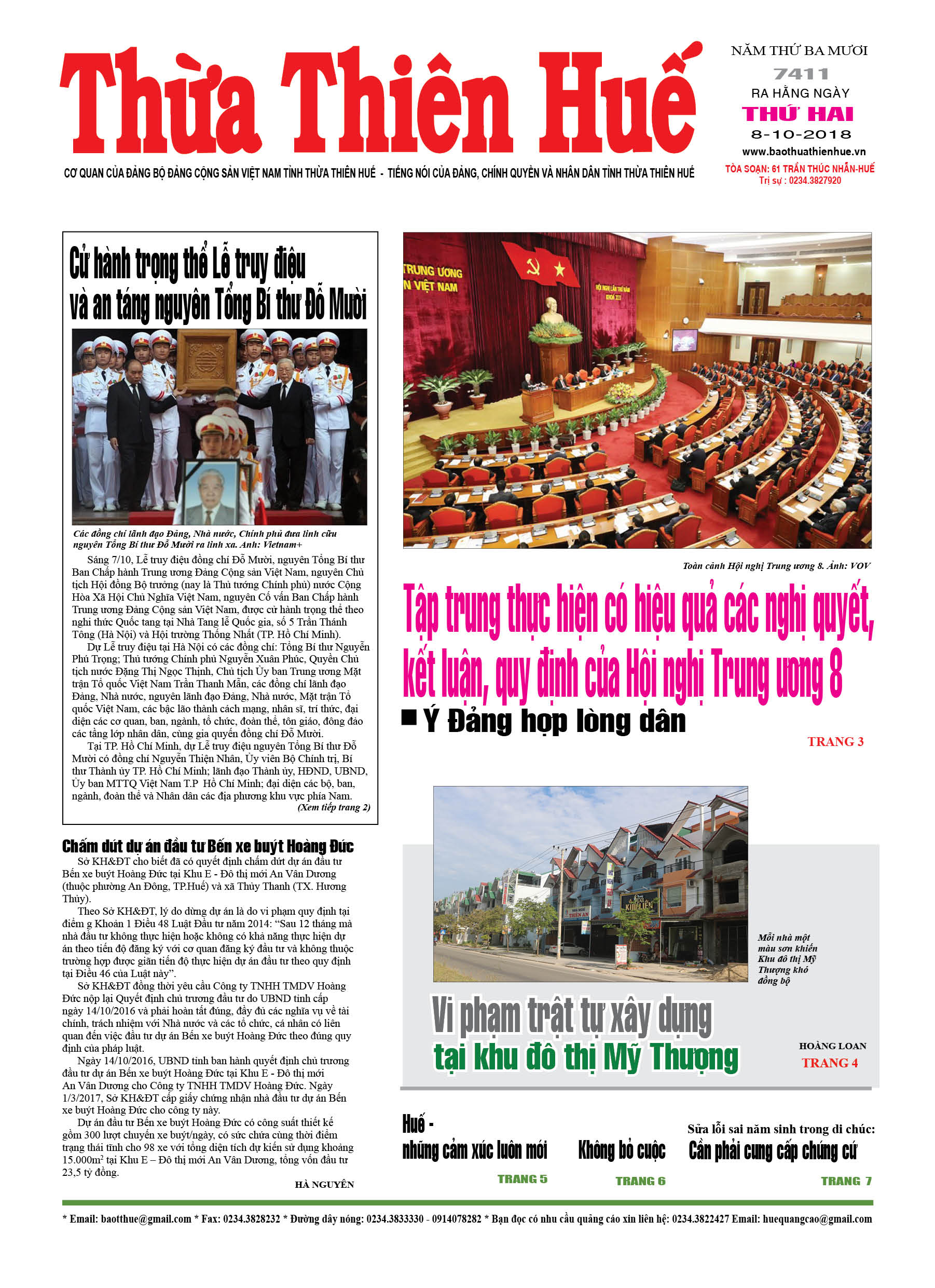 Thứ hai, 8/10/2018