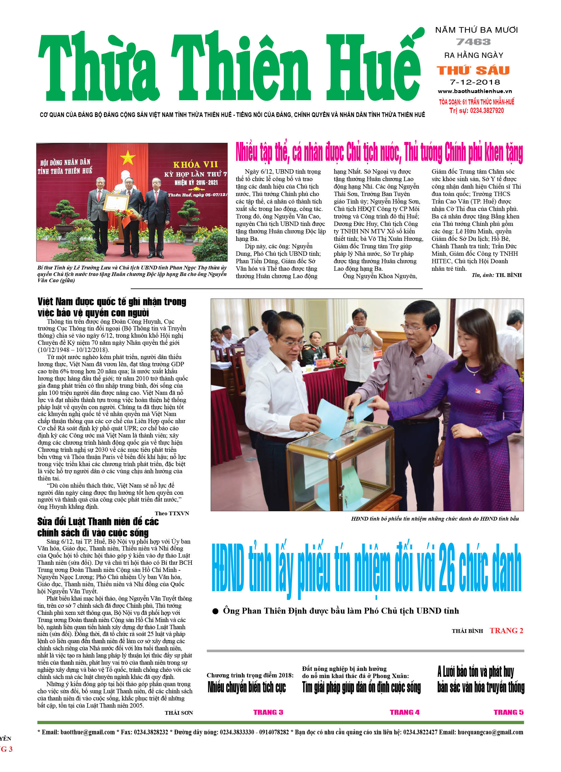 Thứ sáu, 7/12/2018