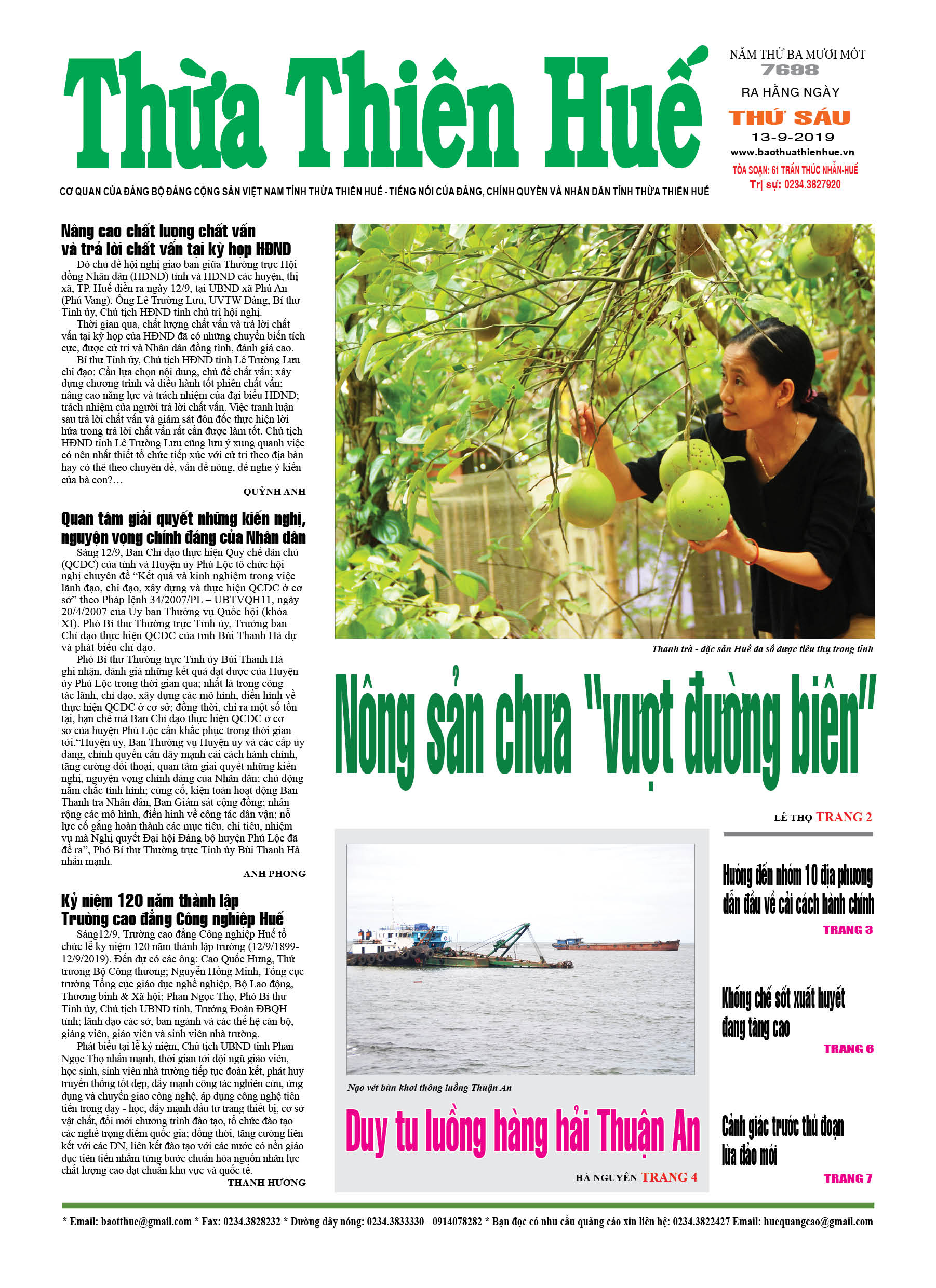 Thứ sáu, 13/9/2019