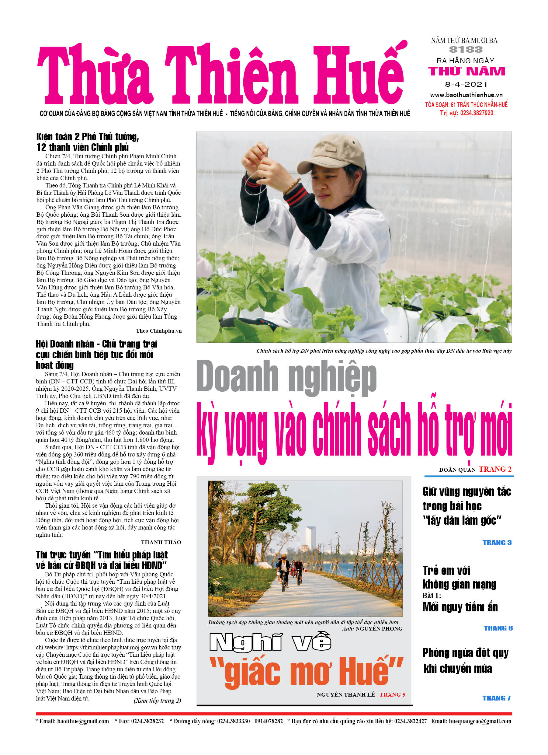 Thứ năm, 08/4/2021