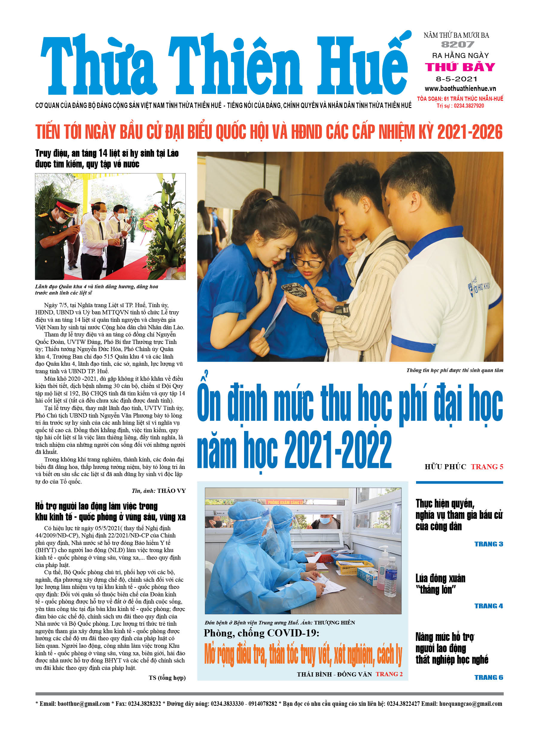 Thứ bảy, 8/5/2021