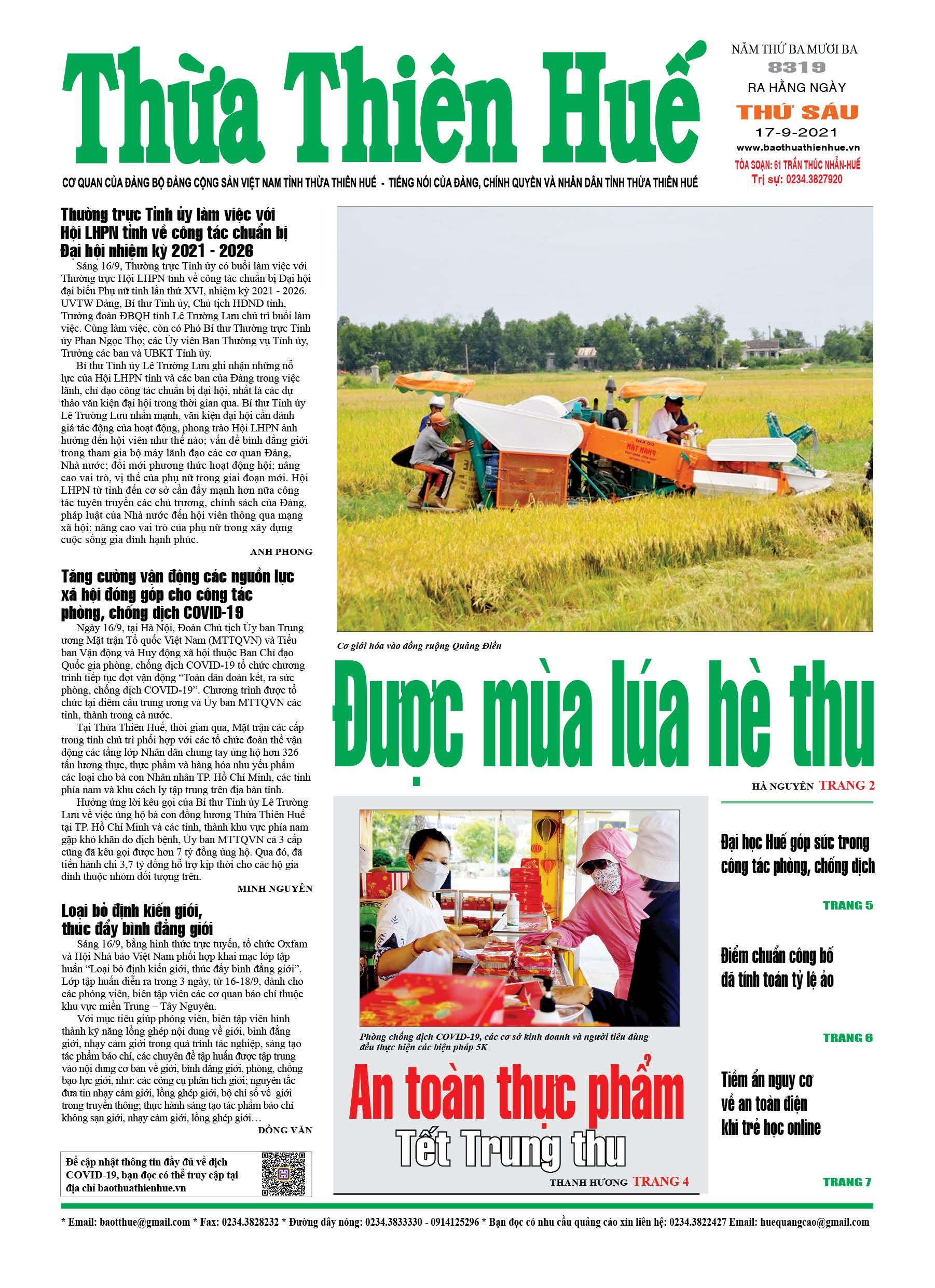 Thứ sáu, 17/9/2021