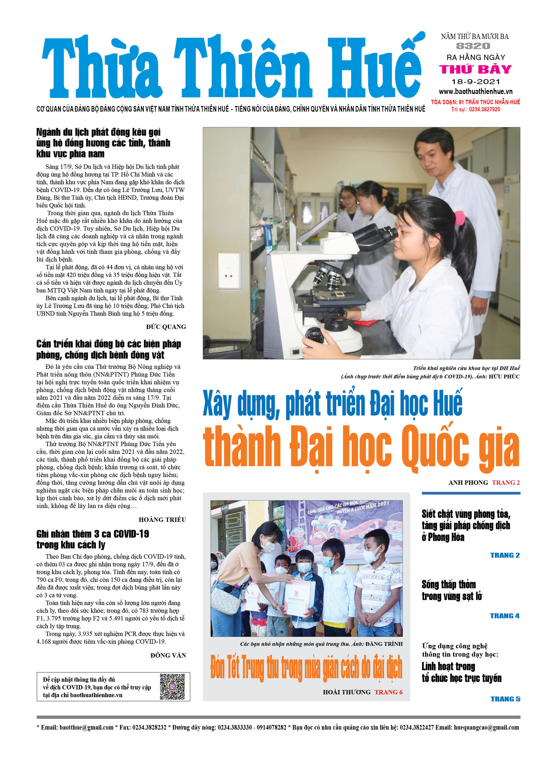 Thứ bảy, 18/9/2021