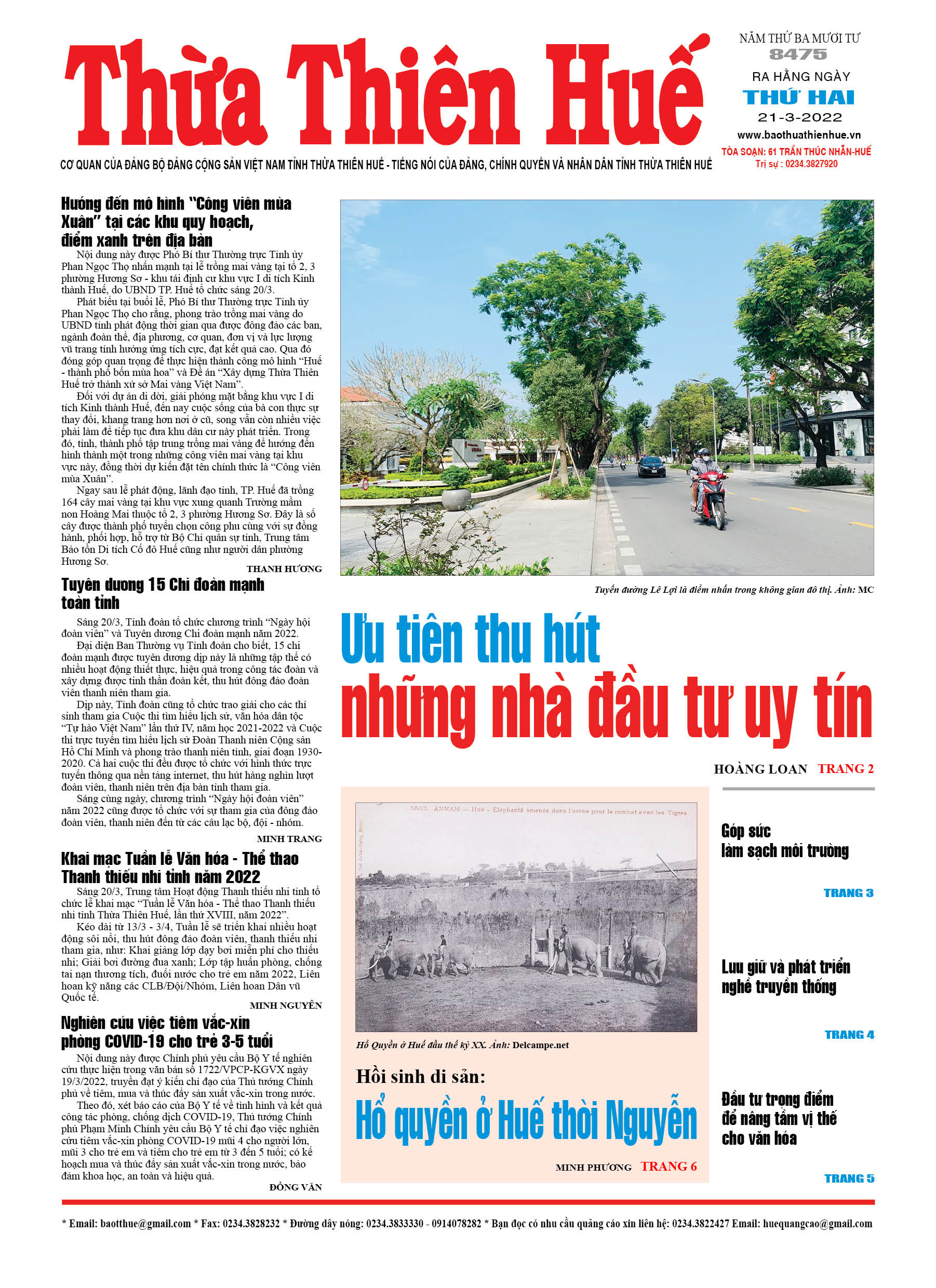 Thứ hai, 21/3/2022