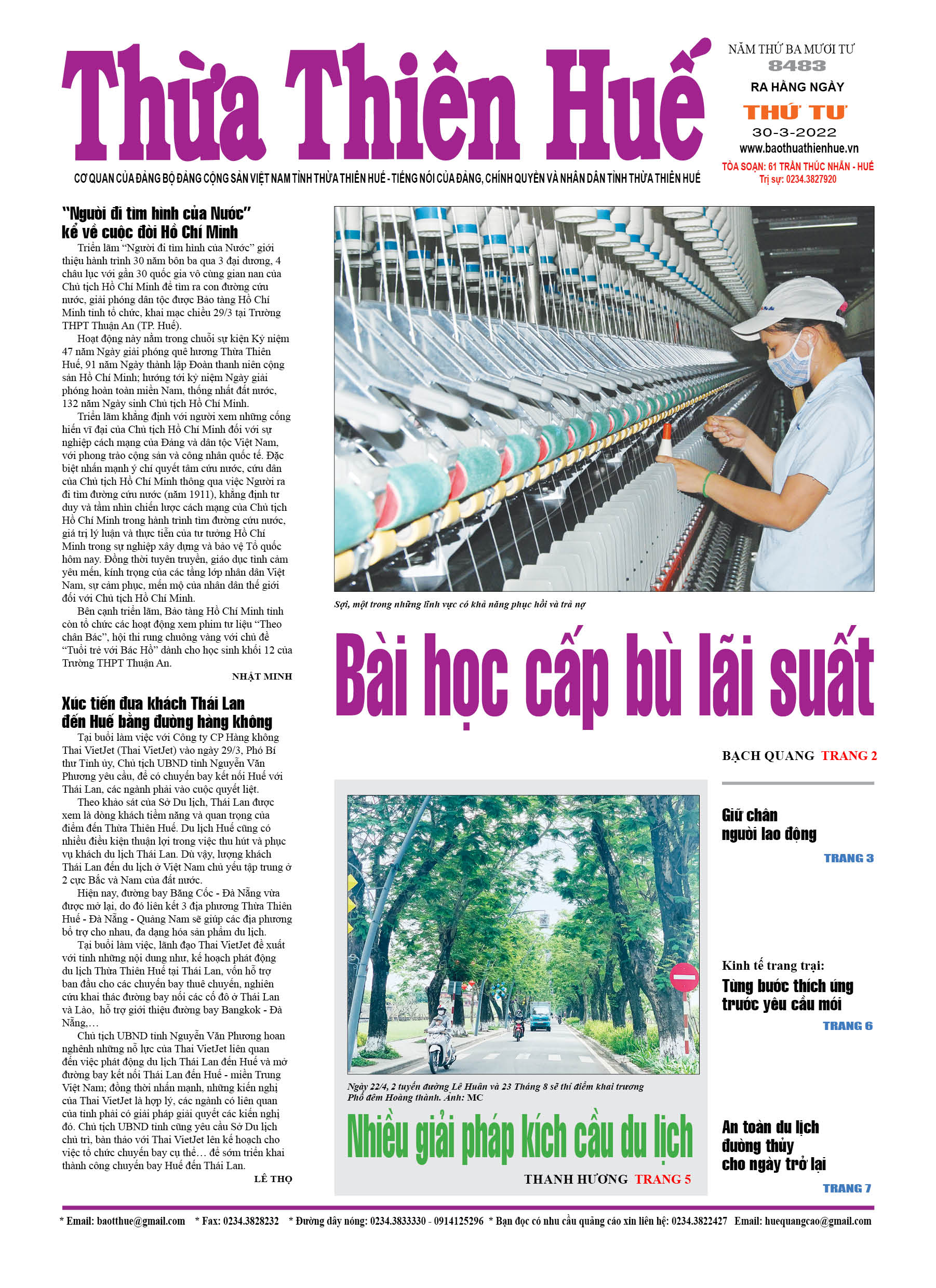 Thứ tư, 30/3/2022