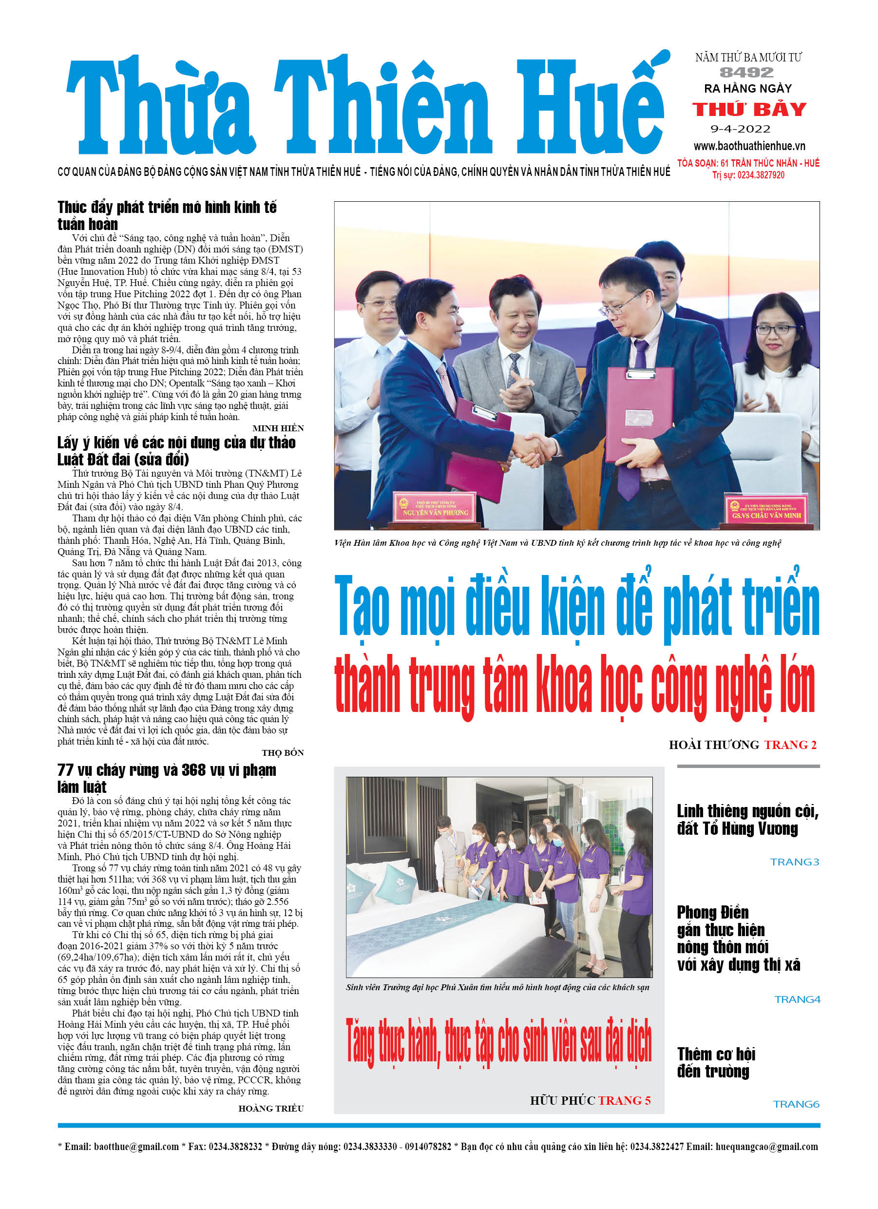 Thứ bảy, 9/4/2022