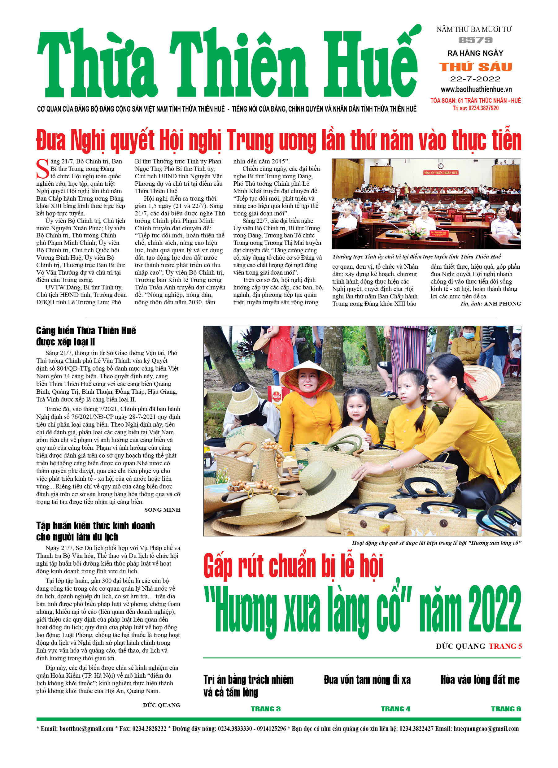 Thứ sáu, 22/7/2022