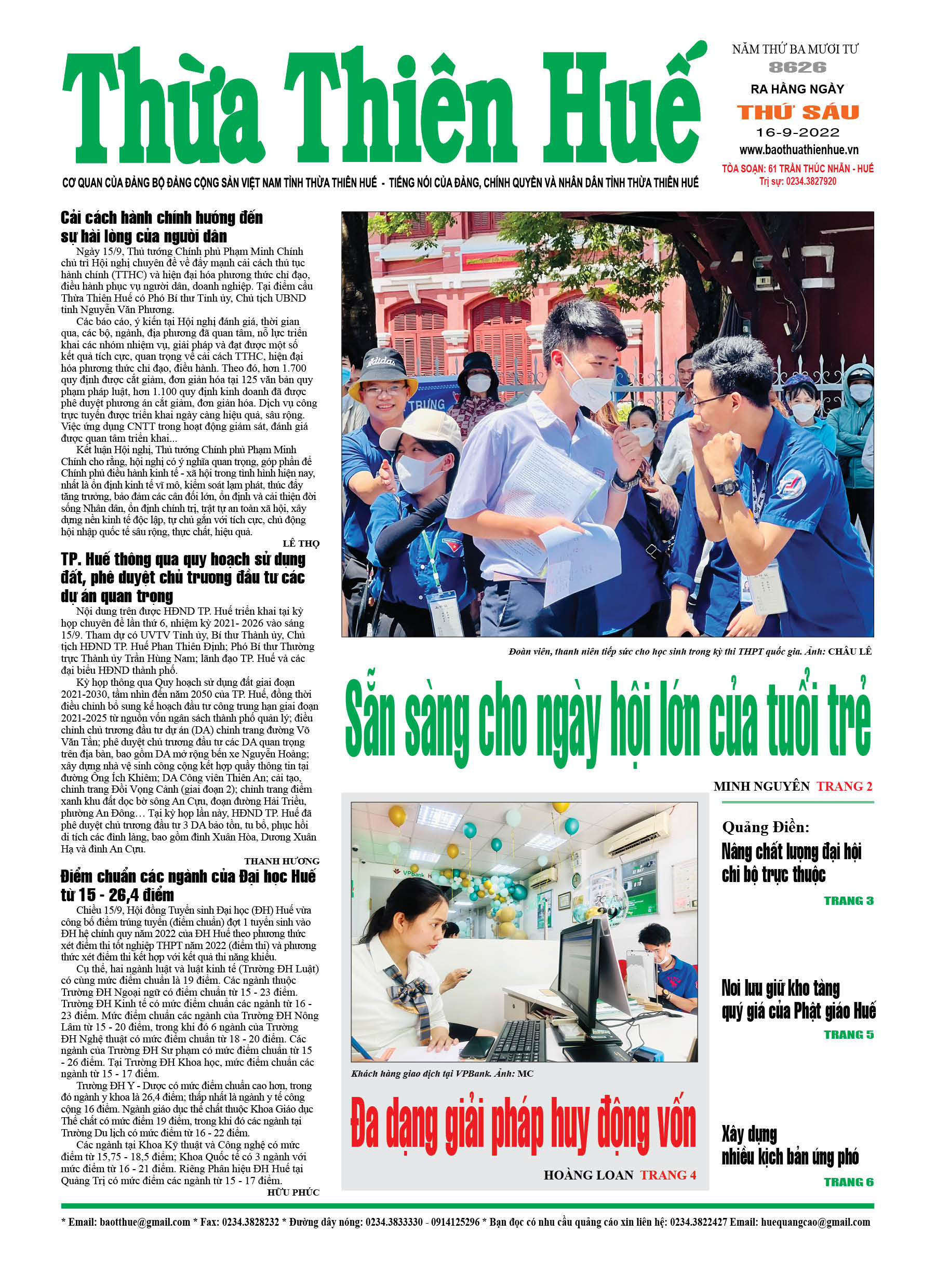 Thứ sáu, 16/9/2022