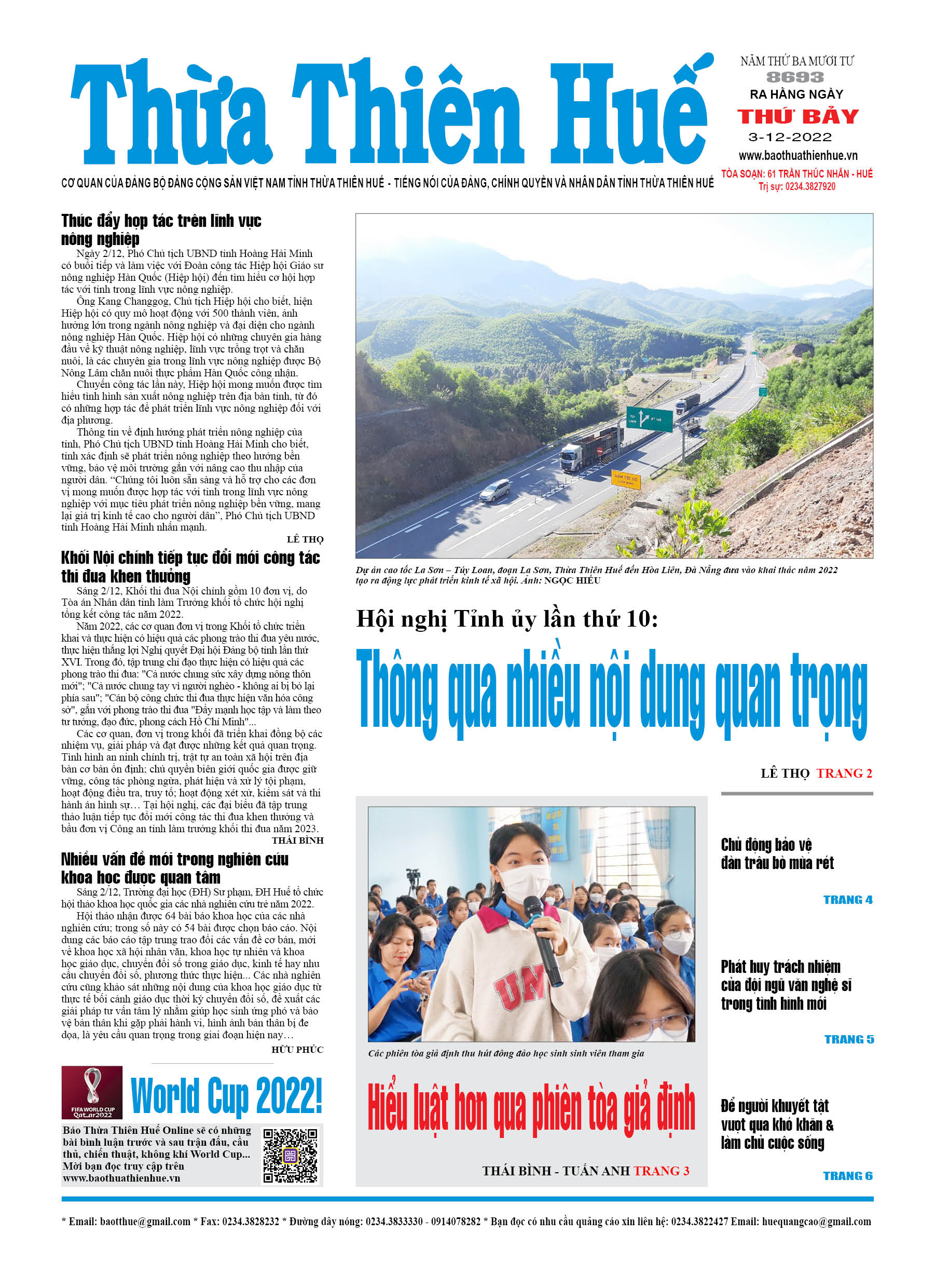 Thứ bảy, 3/12/2022