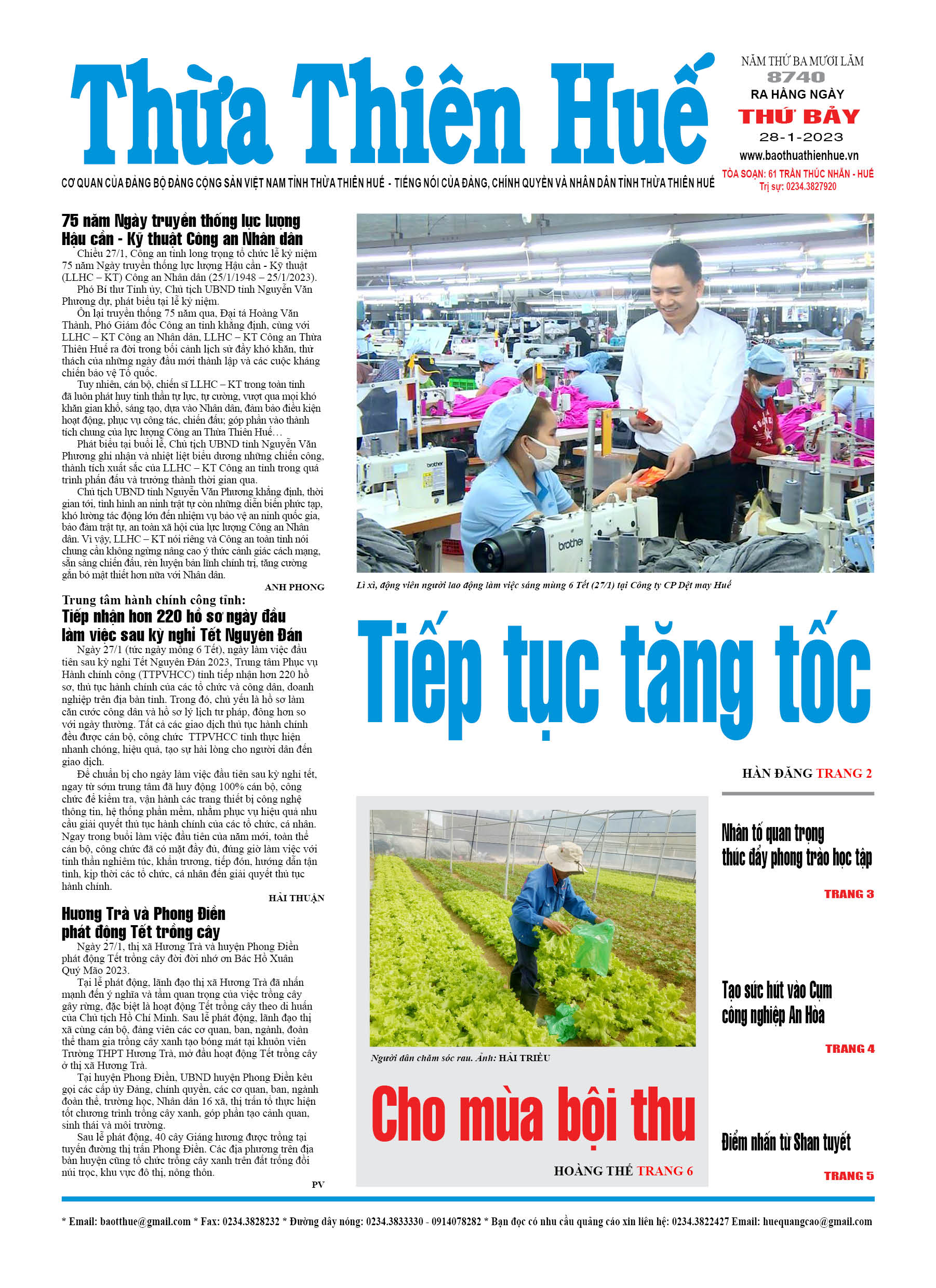 Thứ bảy, 28/1/2023