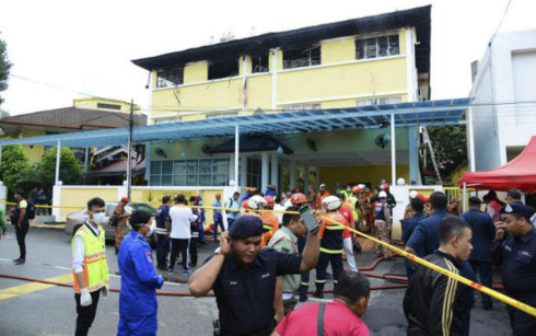 malaysia bat giu 7 nghi can vu chay truong hoc lam 23 nguoi chet hinh 1