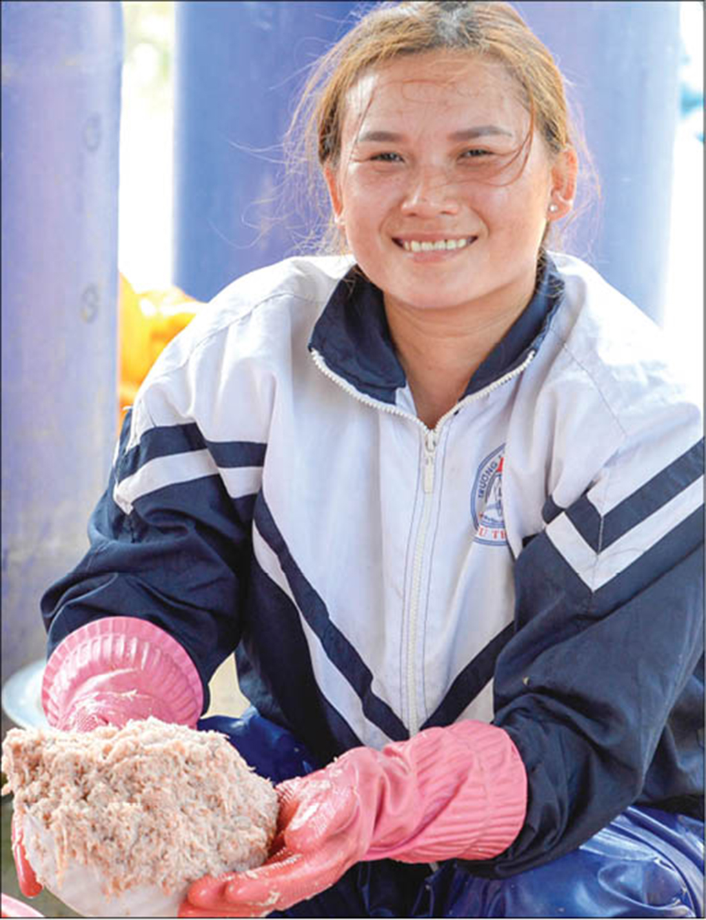 The smiles are always on workers’ lips no matter how tiresome they are 