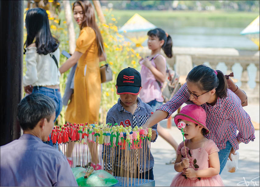 Intrigued with animals and flowers made from dough and clay