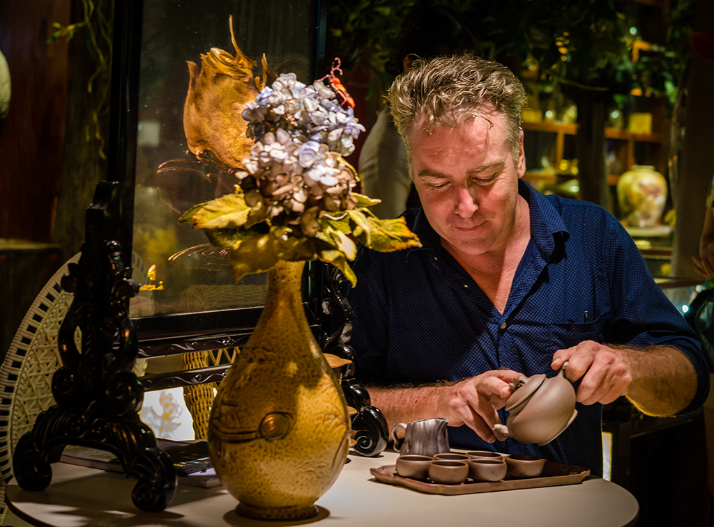 Guests enjoy the new product line