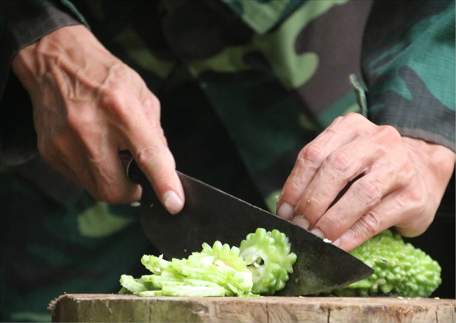 Preprocessing ingredients for meals in the border area