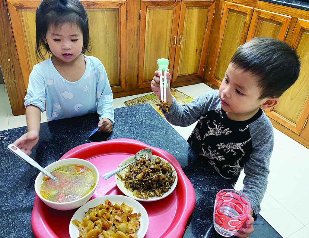 Children are also keen on poached dried fish