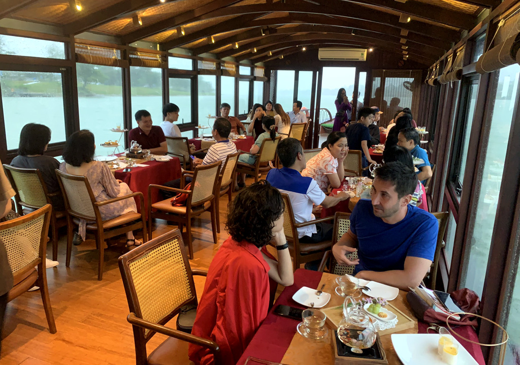 Having afternoon tea and watching the rain on 1/5