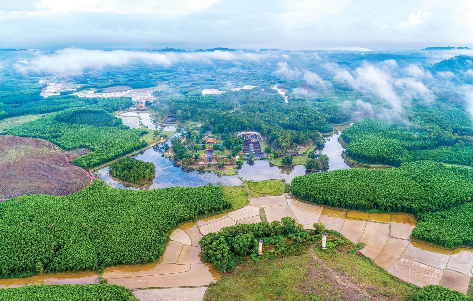 The panoramic view of Gia Long mausoleum
