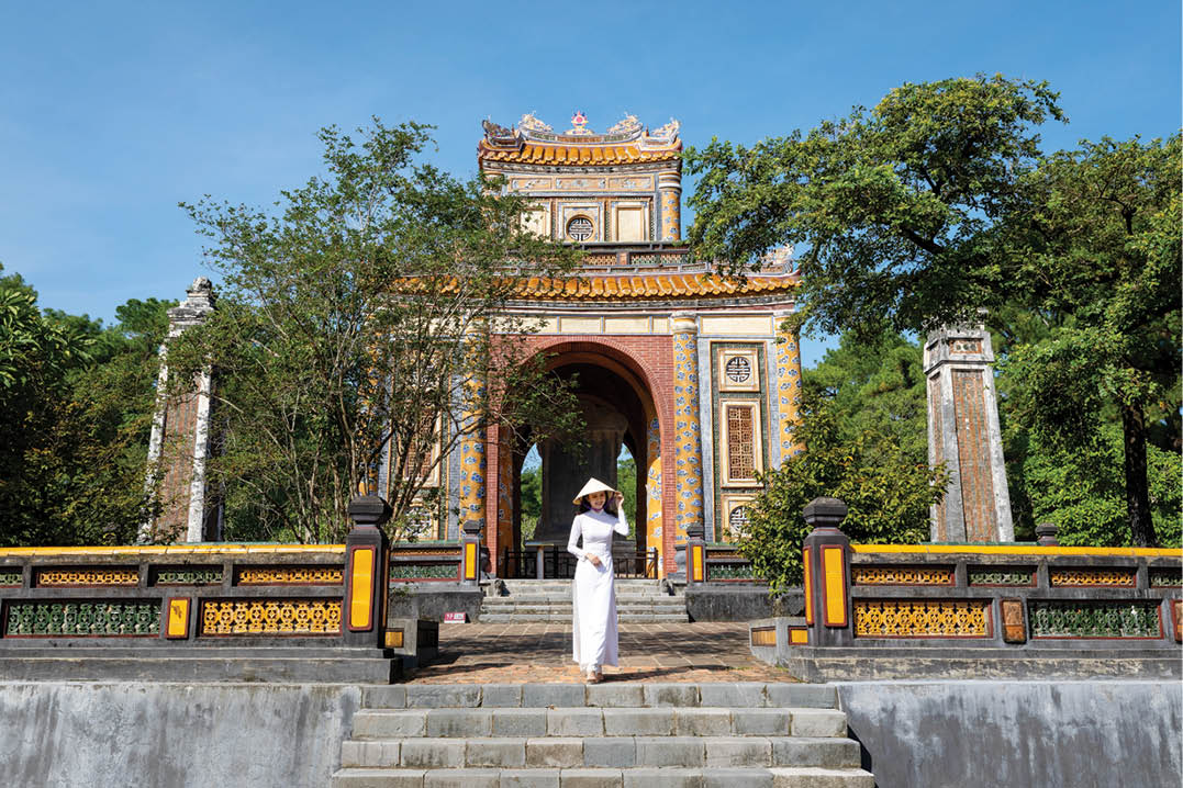 The front view of Tu Duc mausoleum