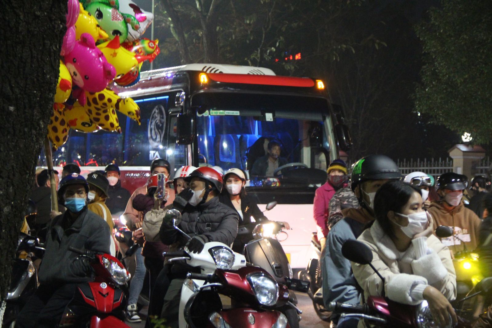 Joining the stream of people watching fireworks on New Year’s Eve