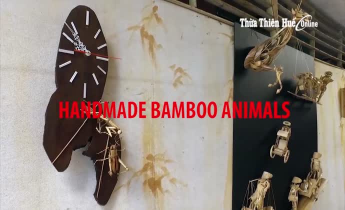 Handmade bamboo animals