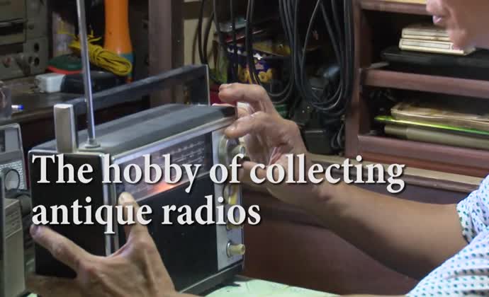 The hobby collecting antique radios