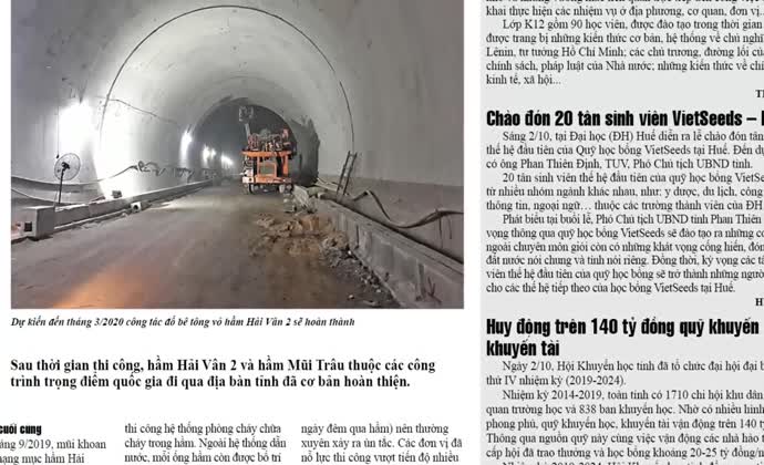 Báo Thừa Thiên Huế số 7715 có nhiều thông tin