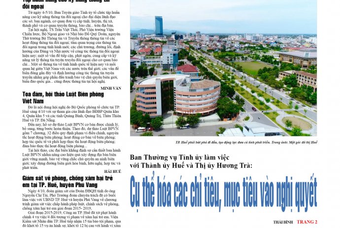 Nhiều thông tin đặc sắc trên Báo Thừa Thiên Huế số 7717
