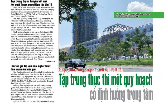 Báo Thừa Thiên Huế số 7734 có nhiều thông tin nổi bật