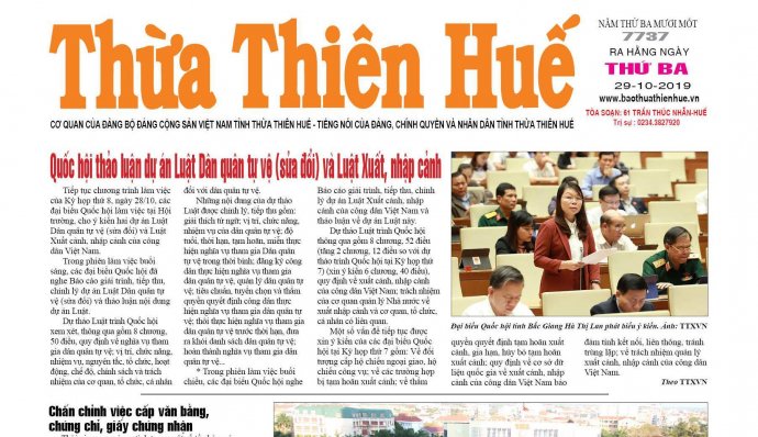 Tin tức mới nhất sẽ có trên Báo Thừa Thiên Huế số 7737