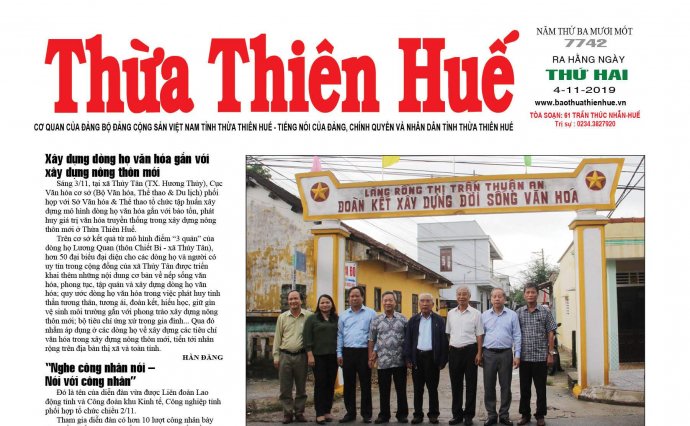Báo Thừa Thiên Huế số 7742 có nhiều thông tin thời sự