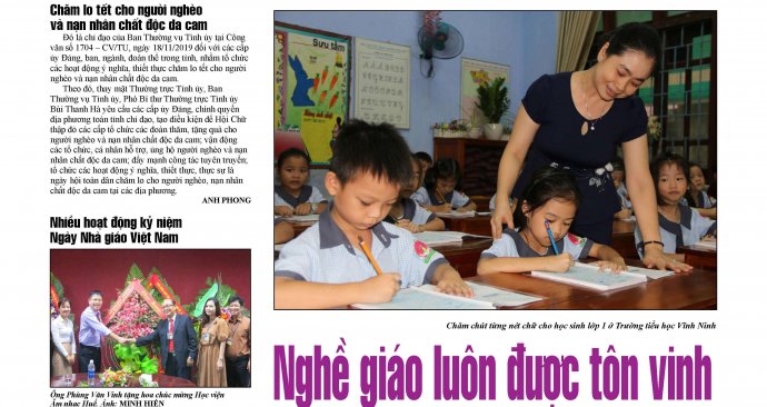 Báo Thừa Thiên Huế số 7756 có nhiều tin bài hay