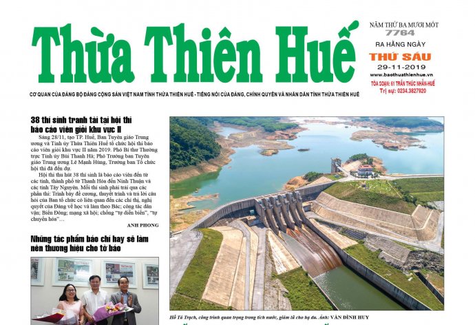 Thông tin thời sự mới nhất sẽ có trên Báo Thừa Thiên Huế số 7764