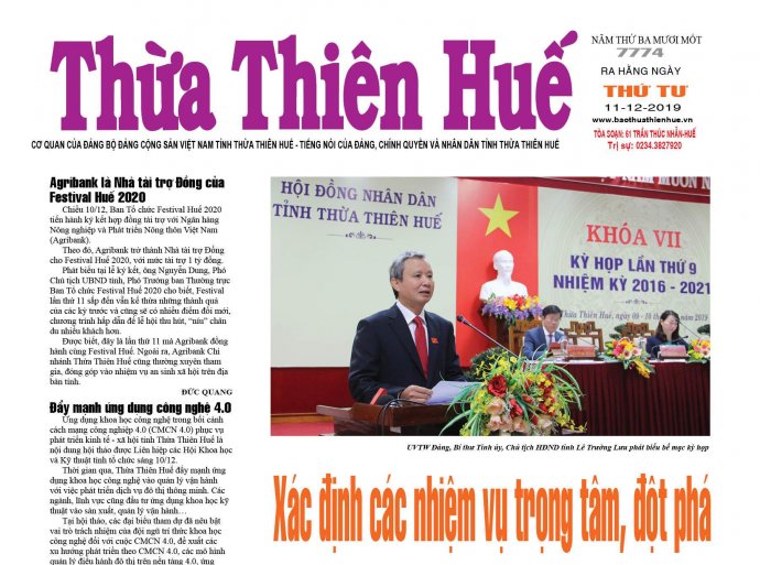 Báo Thừa Thiên Huế phát hành ngày 11/12 có nhiều thông tin đáng đọc
