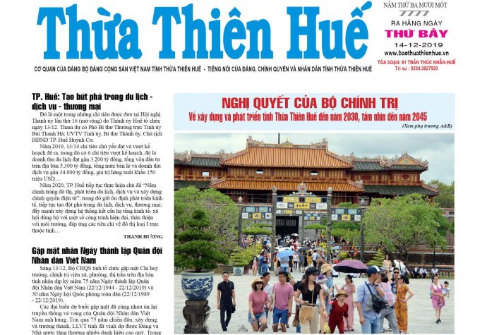 Nhiều thông tin mới trên Báo Thừa Thiên Huế số 7777