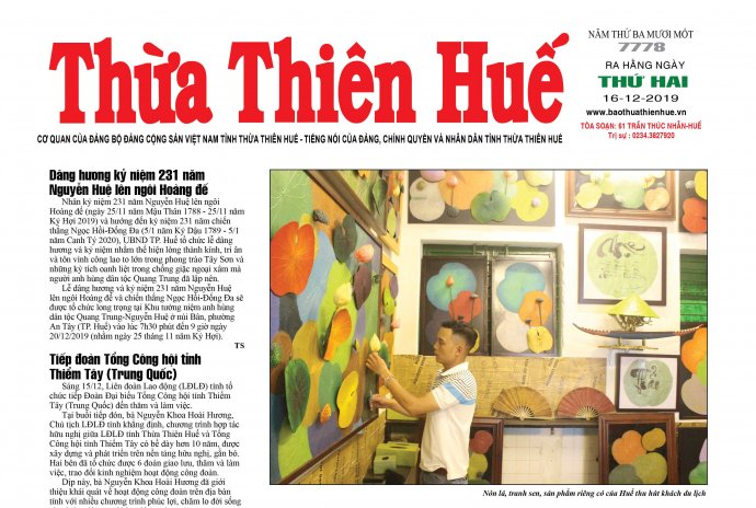Thông tin nổi bật trên Báo Thừa Thiên Huế số 7778