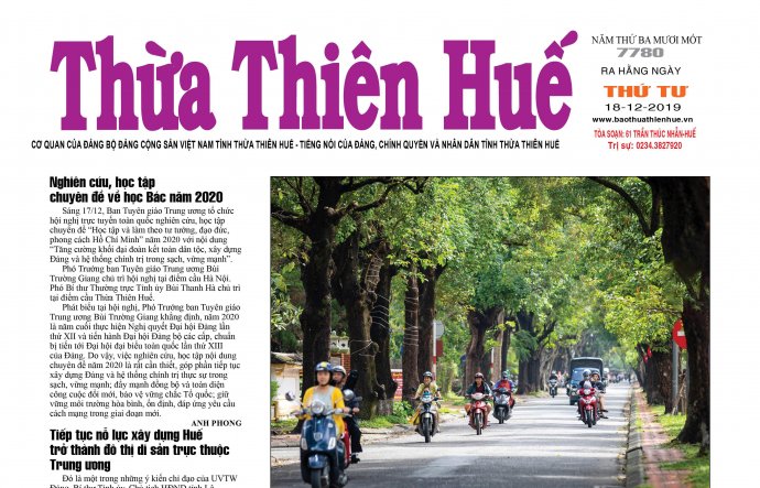 Báo Thừa Thiên Huế phát hành ngày 18/12 có nhiều thông tin đáng đọc