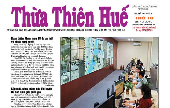 Báo Thừa Thiên Huế số 7786 có nhiều thông tin đáng đọc
