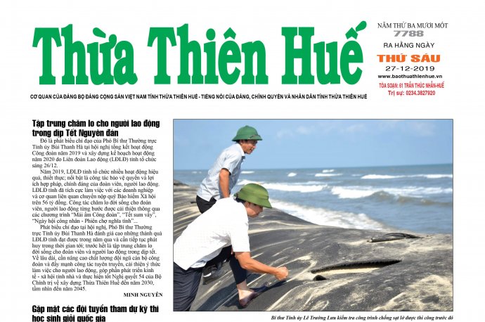 Báo Thừa Thiên Huế số 7788 có nhiều thông tin, đáng đọc