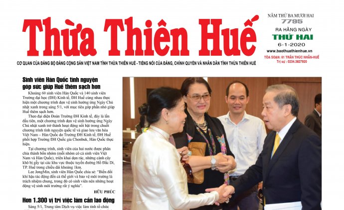 Báo Thừa Thiên Huế số 7795 có nhiều bài viết đáng chú ý