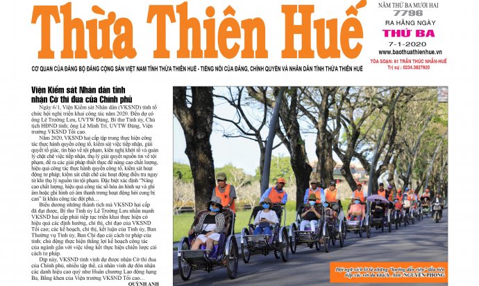 Hấp dẫn Thừa Thiên Huế, số 7796, ra thứ 3 (7/1/2019)