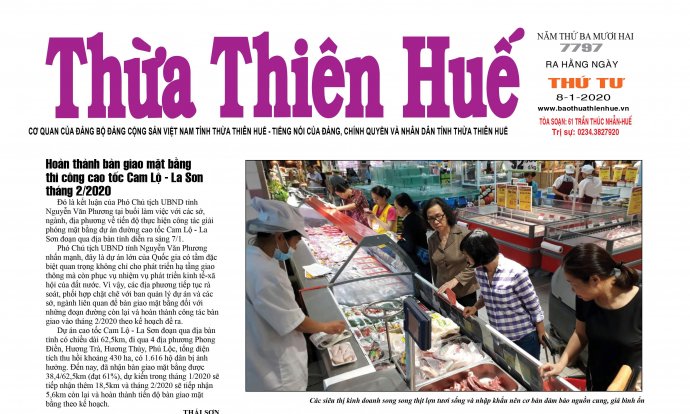 Báo Thừa Thiên Huế số 7797 có nhiều thông tin đáng chú ý