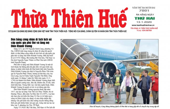 Báo Thừa Thiên Huế số 7801 có nhiều bài viết đáng chú ý