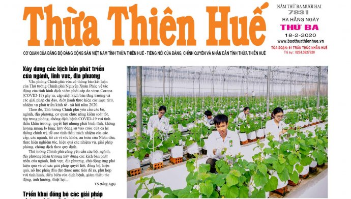 Nhiều thông tin đáng đọc trên Báo Thừa Thiên Huế số 7831