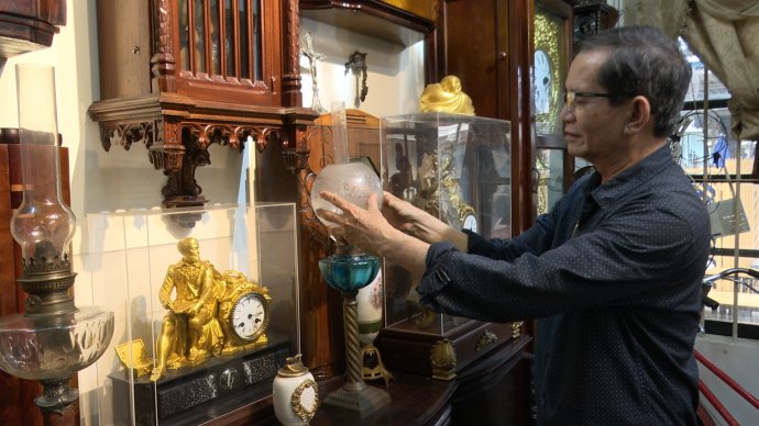 Unique collection of antique kerosene lamps