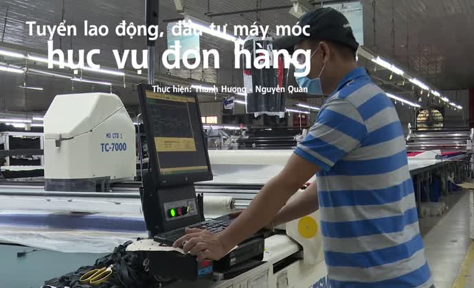 Tuyển lao động, đầu tư máy móc phục vụ đơn hàng